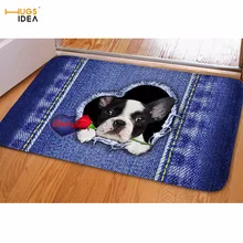 HUGSIDEA/джинсовый коврик с животными на дверь, балкон, коврики с принтом кота, собаки, замшевый Коврик для пола, украшение дома, ванная комната, кухня, домашняя гостиная, ковер