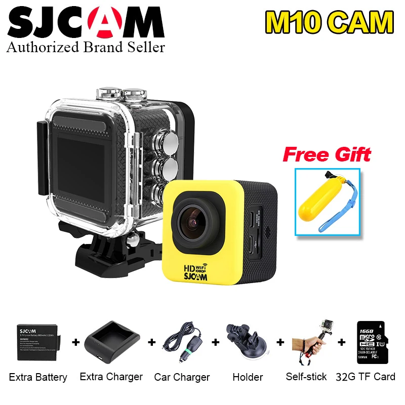 

Original SJCAM M10 WiFi Action Camera Diving 30M Waterproof Camera Underwater 1080P Sport Camera Connector Set