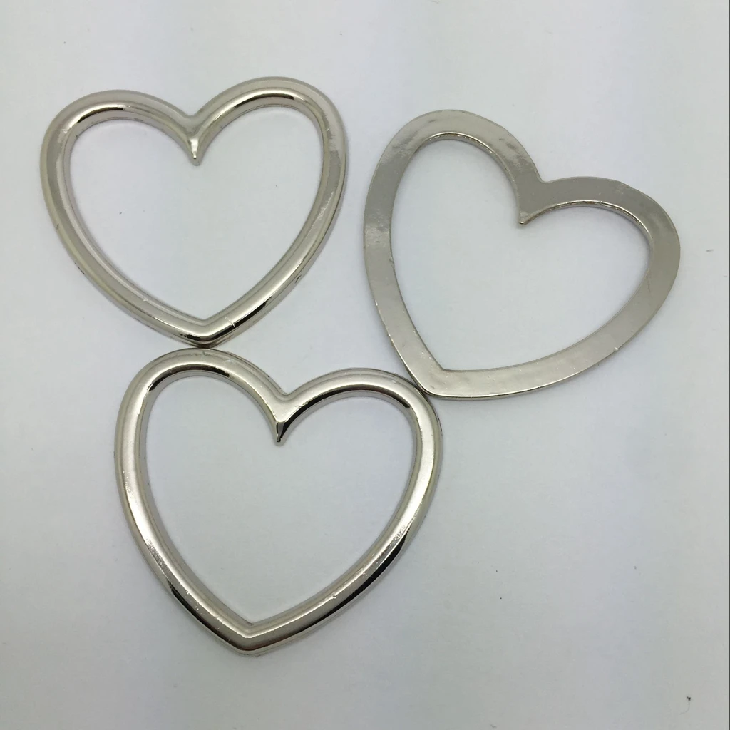 5Pcs Sliver Alloy Heart Circle Rings DIY Charms for Womens Collar Choker Leather Necklace Jewelry Leg Ring Garter Belt Making