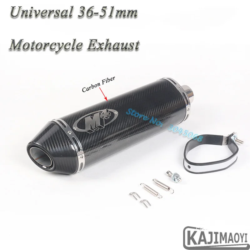 Motorcycle Exhaust Pipe Modified Universal M4 Motorbike Carbon Fiber 51mm Muffler For CBR1000RR R6 Ninja 300 GSXR600 CBR500 FZ8 Motorcycle Exhaust Pipe Modified Universal M4 Motorbike Carbon Fiber 51mm Muffler For CBR1000RR R6 Ninja 300 GSXR600 CBR500 FZ8