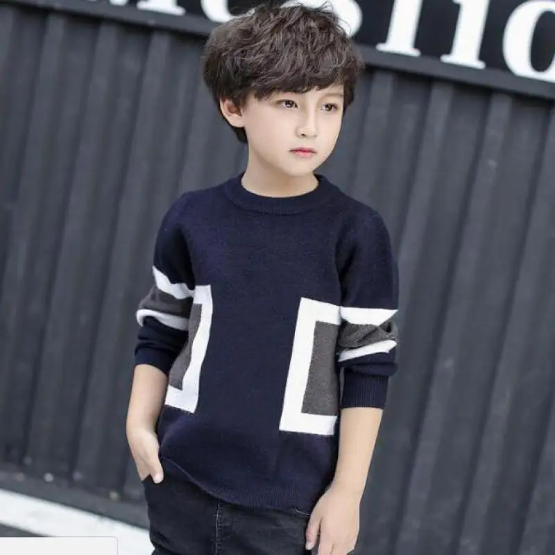 

Kids Sweaters Boys Sweaters Children Pullover 2018 Autumn Winter Baby Boy Knitted Top Children Boys Sweater Kids Clothes 10 12