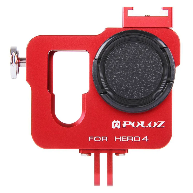  Aluminum Alloy cage Protective Housing Case Cover  Metal frame with lens cap for GoPro HERO4 Sports action camera accessories (11)