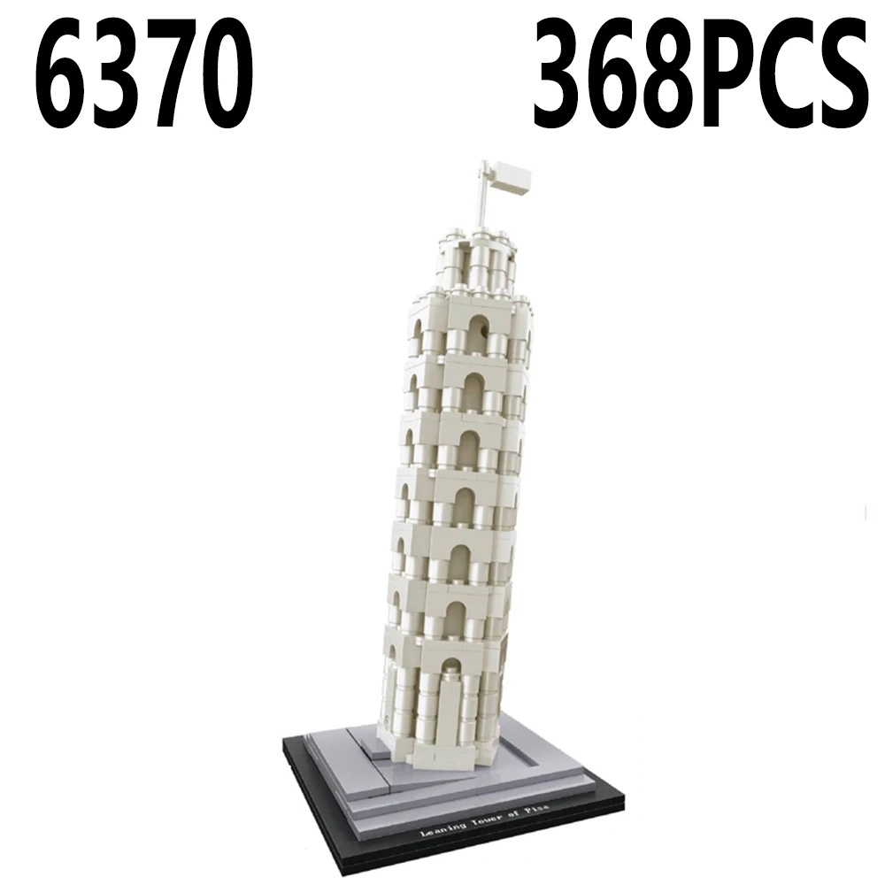 

World Famous Architecture Leaning Tower of Pisa Italy Building Block Model Bricks Educational Toys