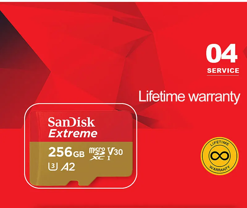 SanDisk Extreme 128 Гб карты памяти 64 GB MicroSD карты 256 GB TF флэш-карты 32 GB U3 Class10 SDHC SDXC A1/A2 V30 4 K Full HD 160 МБ/с