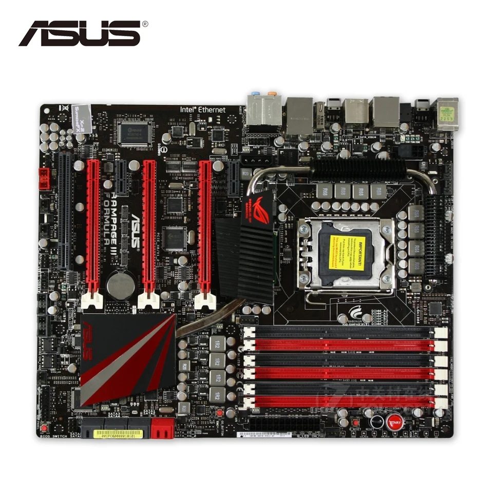 Asus Rampage III Formula Original Used Desktop Motherboard X58 Socket LGA 1366 i7 DDR3 24G SATA3 USB3.0 ATX motherboard lga 1366 cpu bga soldering socket with tin balls