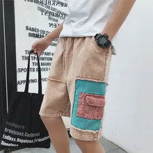 Новые модные мужские короткие джинсы s Cargo летняя брендовая одежда бермуды хлопковые мужские дышащие шорты джинсовые шорты мужские большие размеры 5XL-M