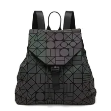 Женский рюкзак, светящиеся школьные сумки, маленькие модные рюкзаки для девочек-подростков, известный бренд, роскошные геометрические голографические рюкзаки Mochila
