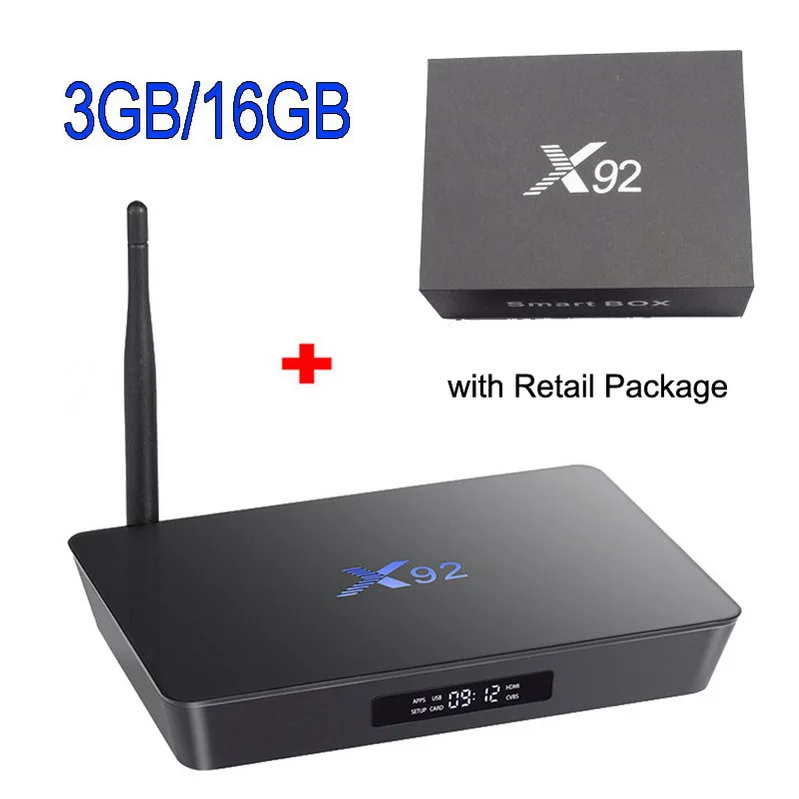 X92 Amlogic S912 Восьмиядерный Android 7,1 ТВ приставка 3 ГБ 32 ГБ 2,4/5,8G двойной Wifi 4K H.265 BT4.0 Смарт медиаплеер приставка - Цвет: X92 3G 16G With Box