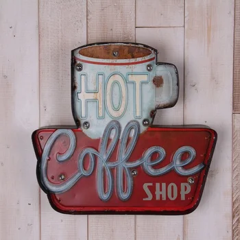 

2017 Vintage Neon Sign Decorative painting LED metal signs bar Cafe Cerveja Shabby chic wall decoration signboard Advertising