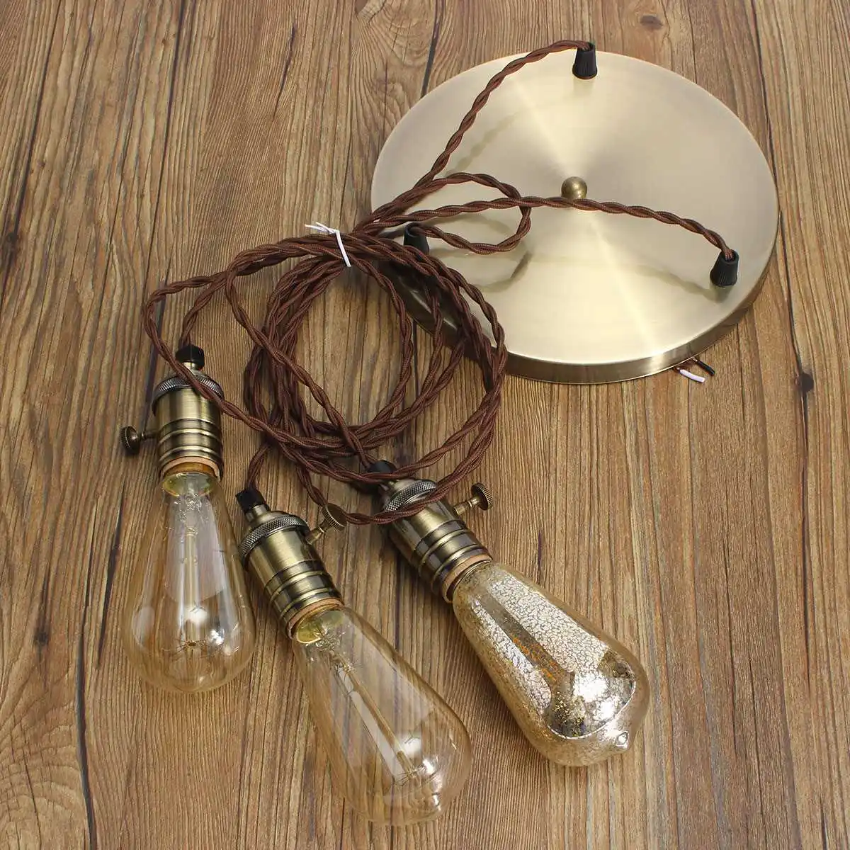 Lamp Base E27 Retro Vintage Industrial Loft Pendant Ceiling Edison Light Lamp Base Holder Hanging Lampshade