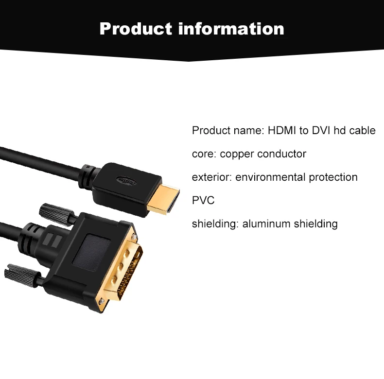 Dvi к Hdmi конвертер 4K Dvi-d к Hdmi pin адаптер двунаправленный DVI D Мужской к HDMI кабель конвертер к DVD lcd HDTV xbox 3 м