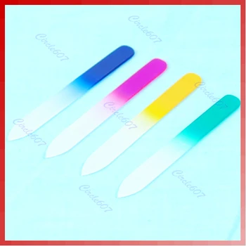 

YAS 3Set/Lot 4pcs/set Cyrstal Glass Nail File Set Assorted Color Manicure