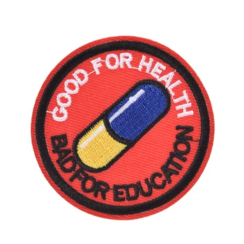 

Hot Sale Fashion Japanese Akira Kaneda Good for Health, Bad for Education Iron on Patch