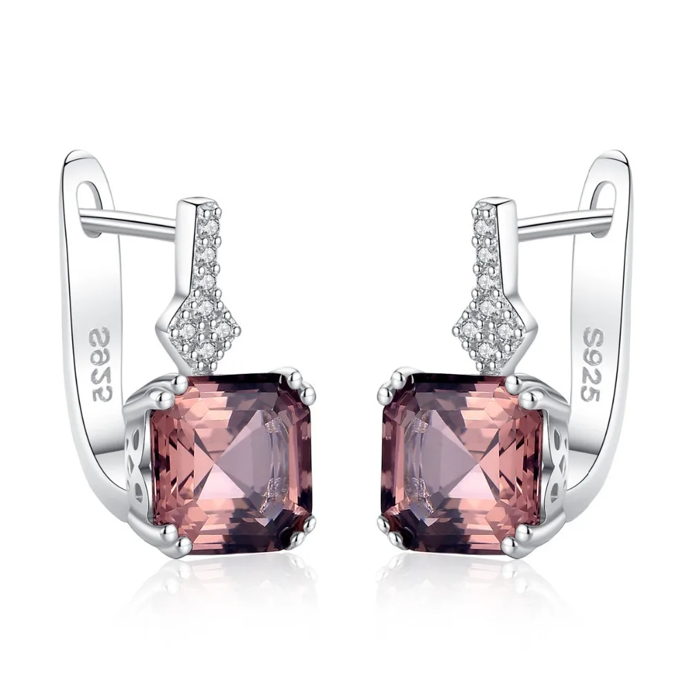 

Fashion S925 Sterling Silver Earrings Women Hot Sale Morgan Stone Brazilian Gems Sterling Silver Earrings Ear drop 925 For lady