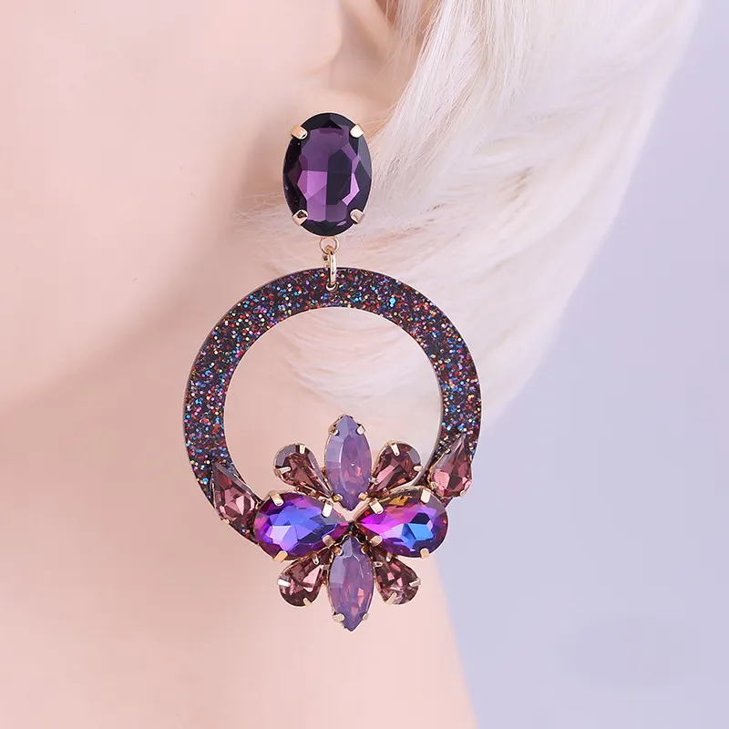 Earrings Purple