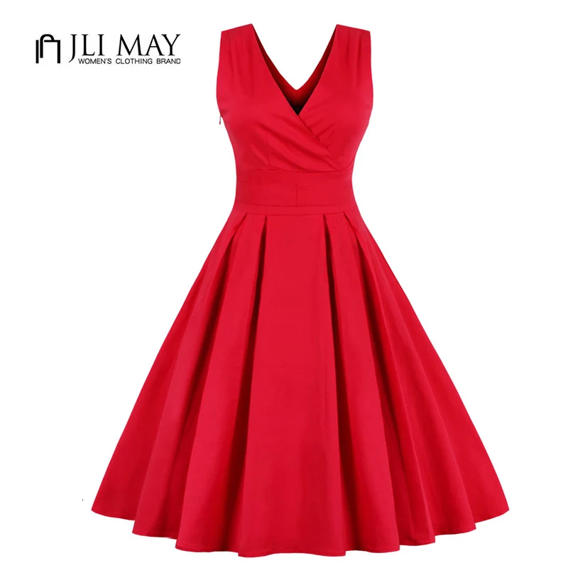 red dress 50s