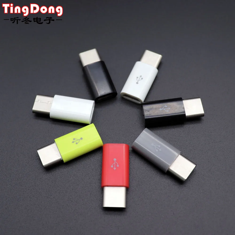 Адаптер TingDong с Micro USB Мама на Type C папа для Letv Xiaomi Mi 5X Oneplus Samsung S8 Plus NK