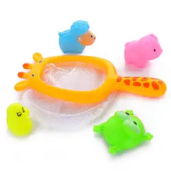 Babys игрушка для ванны Новорожденные 5 шт./пакет животные игрушки для плавания мини несколько стилей мягкие плавающие резиновые забавные