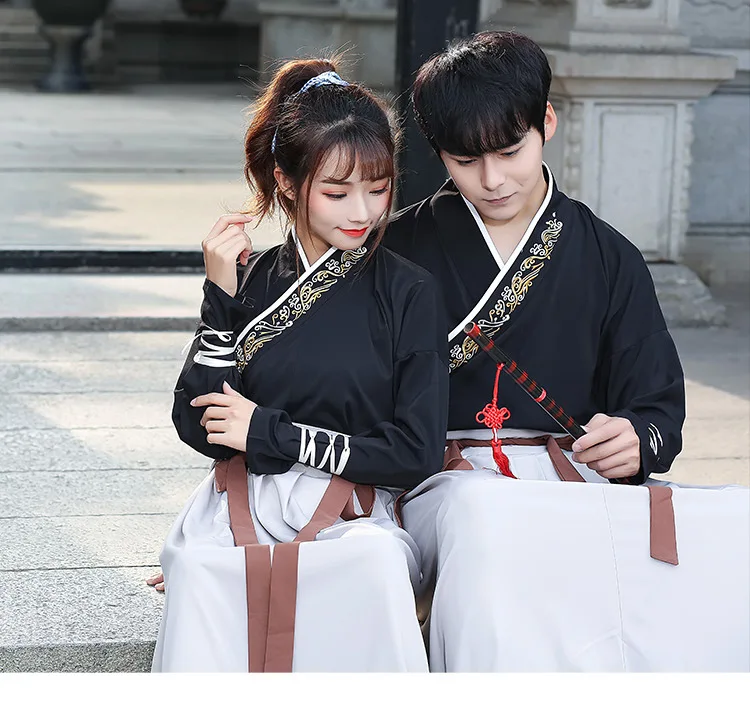 Оригинальный традиционный Hanfu вышитые крест шейный платок мечи мужские и женские стиль платье форма специальный костюм Гуандун вышивка
