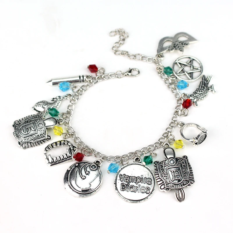 Buffy The Vampire Slayer Themed Silvertone Charm Bracelet