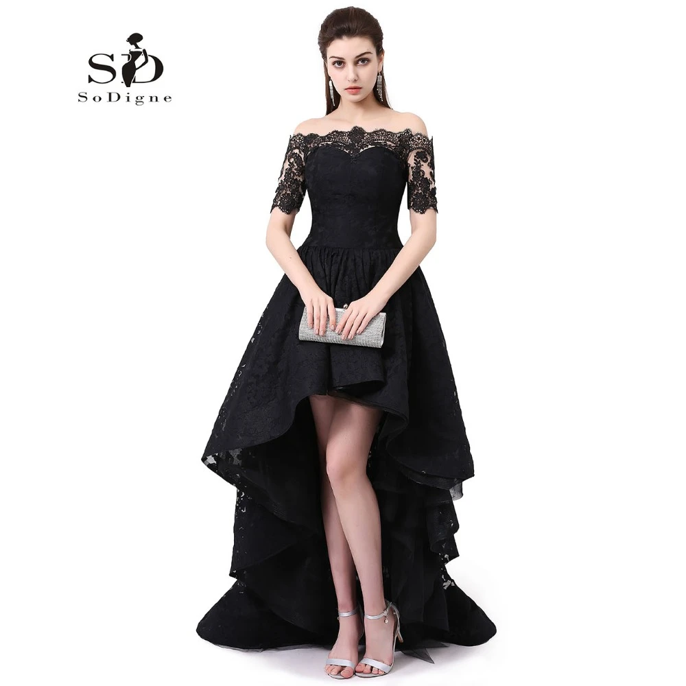 Hallo Low Prom Kleid Weg Von Der Schulter Schone Kleider Fur Jugendliche Plus Grosse Schwarz Spitze Prom Kleider Party Kleid Robe De Soiree Robe De Soiree Robe Departy Gown Aliexpress