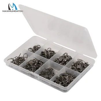 

Maximumcatch High Quality 182pcs/lot 0-12# Fishing Swivel And Fishing Snap Combo Fishing Swivel Combo Fishing Accessory