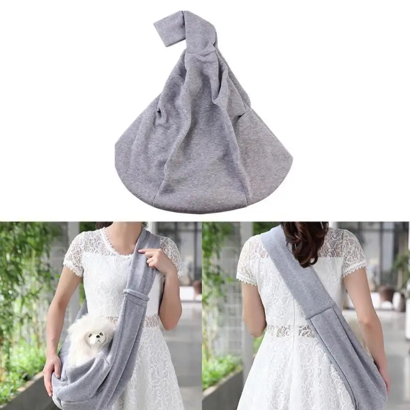 Хлопок Hands-Free собака кошка Слинг Сумка портативный открытый Pet Carrier сумка на плечо Удобная дорожная сумка на плечо