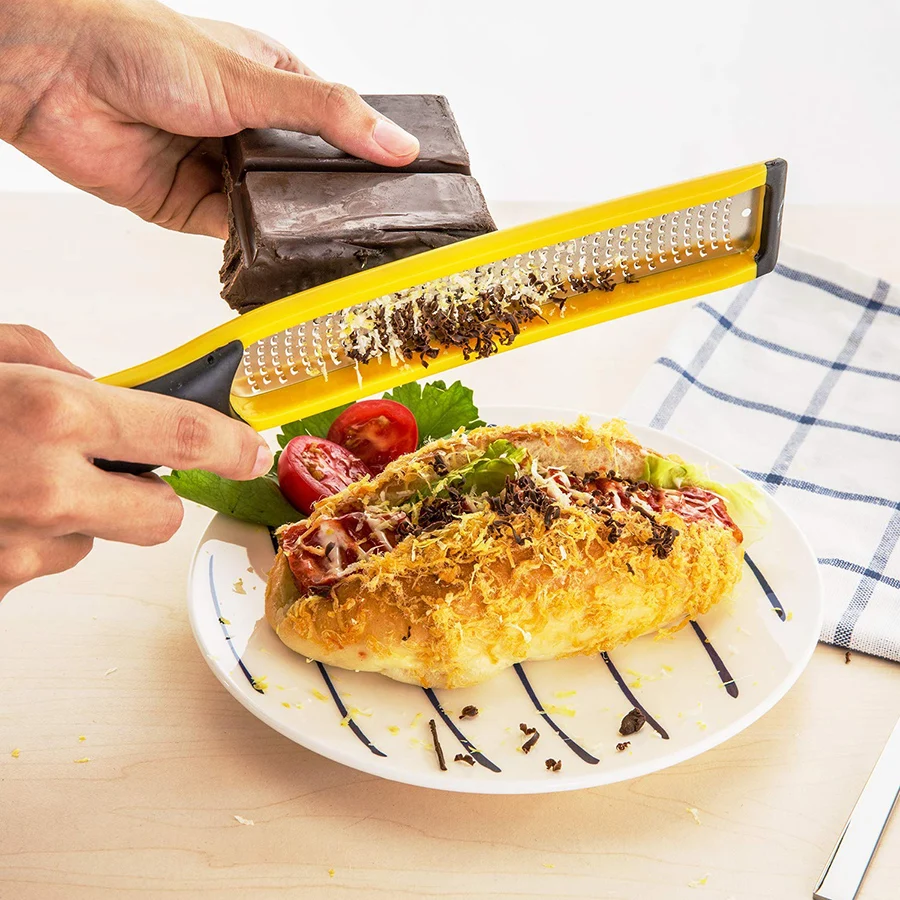 Lemon Zester, Cheese Grater, Parmesan Cheese, Ginger, Garlic, Chocolate, With Razor-Sharp Stainless Steel Blade Dishwasher Safe