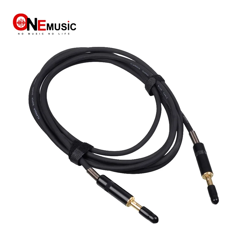 Flanger Super Silenzioso Spina Calbe Chitarra Di Alta Qualità Cavo 3M Oro Maschio Spina 6.35 A 6.35 Flg-001 Nero