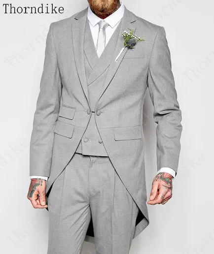 Черный костюм Tailcoat Мужской Блейзер официальная длинная куртка смокинг мужские