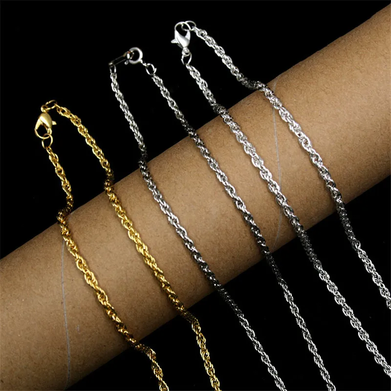 Fashion Unisex Plated Gold Classic Chains Necklaces Link Chains 42cm
