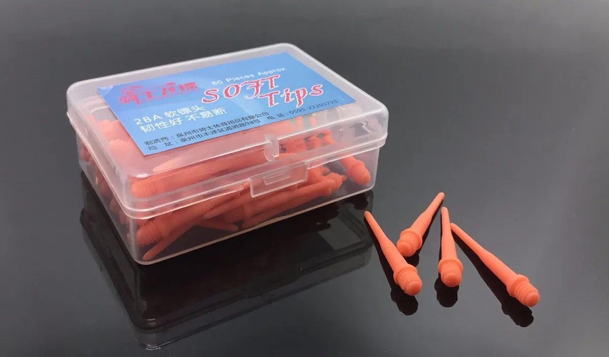80 шт 25 мм цветная профессиональная дротика с мягким наконечником для дротика с мягким наконечником и электронная дротика с наконечником - Цвет: Оранжевый