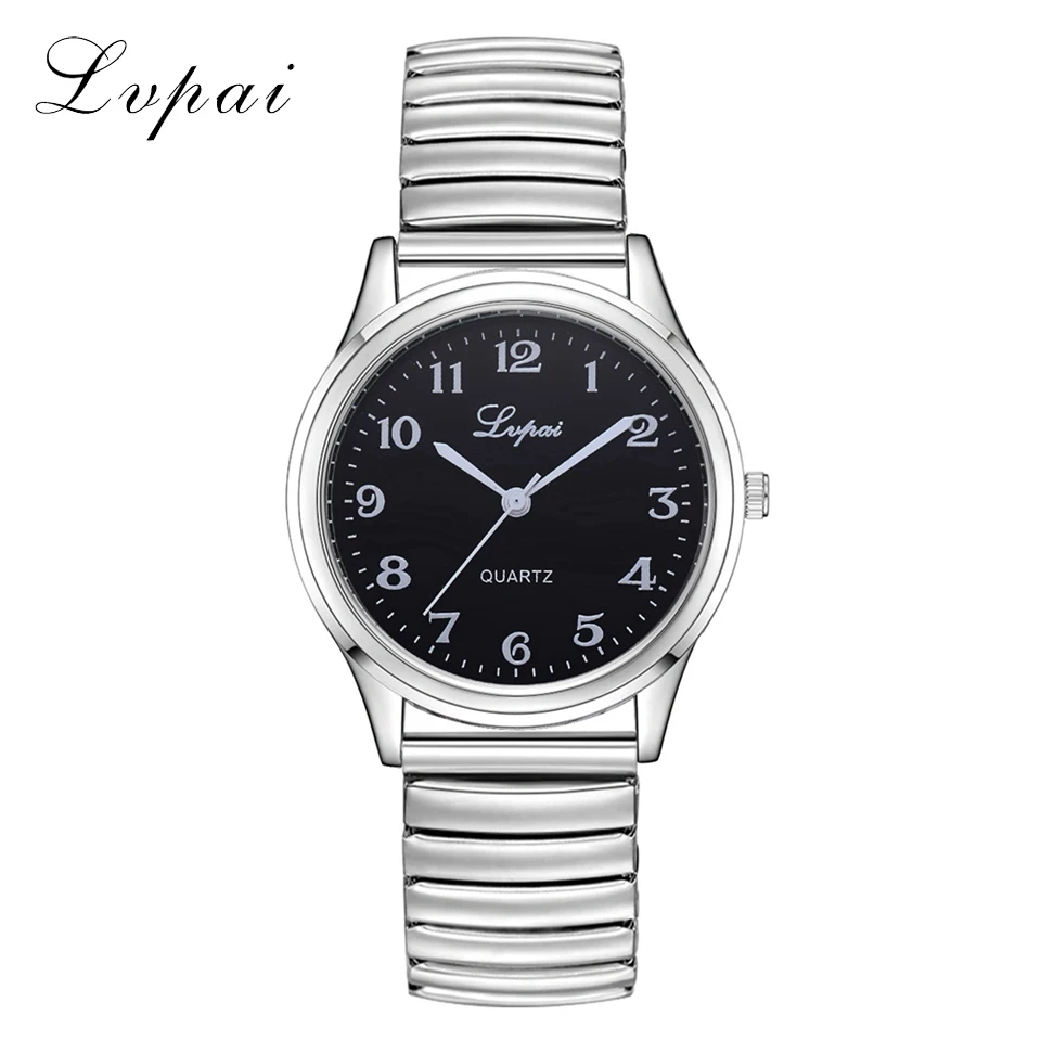 Lvpai Топ бренд кварцевые для мужчин женщин браслет часы Lover Пара часы простые наручные часы для мужчин s Круглый циферблат повседневное аналоговый Reloj - Цвет: Black Small