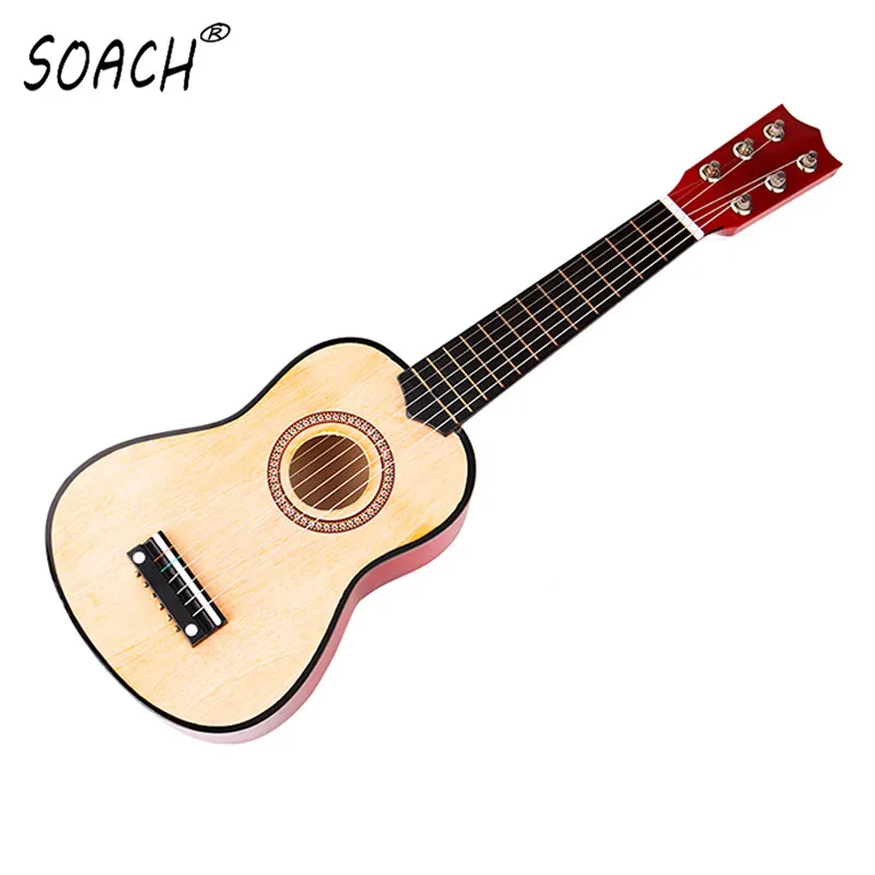 

SOACH high quality acoustic ukulele guitar 21 inch wooden 6 string children's instrument ballad style beginner guitarra parts