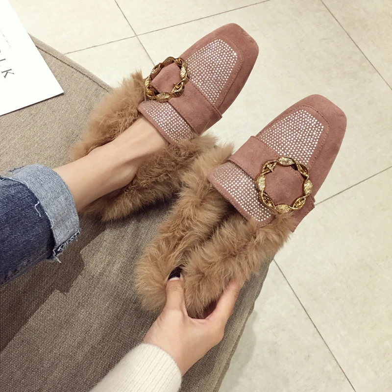 loafers for women with fur
