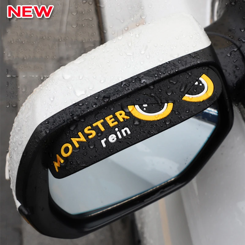 Pegatina para espejo retrovisor de coche, de dibujos animados para espejo retrovisor, protector contra la lluvia, 2 unidades|Toldos y - AliExpress