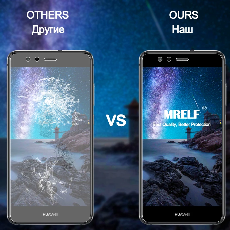 MRELF закаленное стекло для Huawei P10 Lite защита экрана на 9H телефон защитное