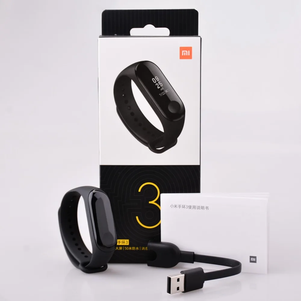 Original Xiaomi Mi Band 3 Smart Bracelet 0.78inch OLED Smart Bracelet Caller ID Weather Forecate Heart Rate Miband 3 Wristband