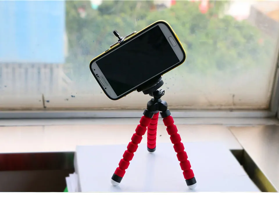 Mini Flexible Tripods tripod for phone Mobile camera holder  smartphone monopod tripe stand octopus mini tripod With Phone Clip (5)