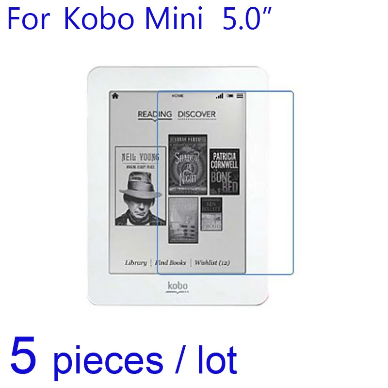 

5pcs E-Book Screen Protector films Clear/matte Anti-glare/Nano Explosion Proof Protective Films for Kobo Mini 5 5.0 LCD Guard