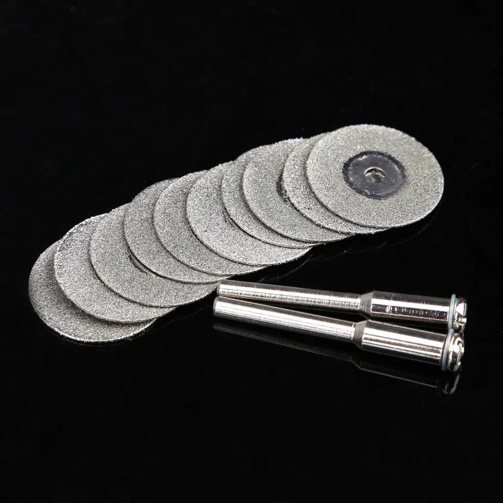 

10X 20mm Emery Rhinestone Coated Double Side Cutting Discs with 2 Joint Lever CLH