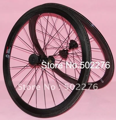 

60mm Clincher Wheel set - 3K Full Carbon Road Bike Bicycle 700C wheel set Rims ( holes 20,24 ) RIM + Spoke + hub + QR skewers