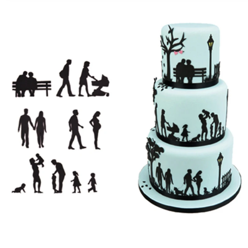 

Convenient Cookie Mold Cake Mould Embossing Template Multiple Styles Plastic Gift Decoration DIY Wedding