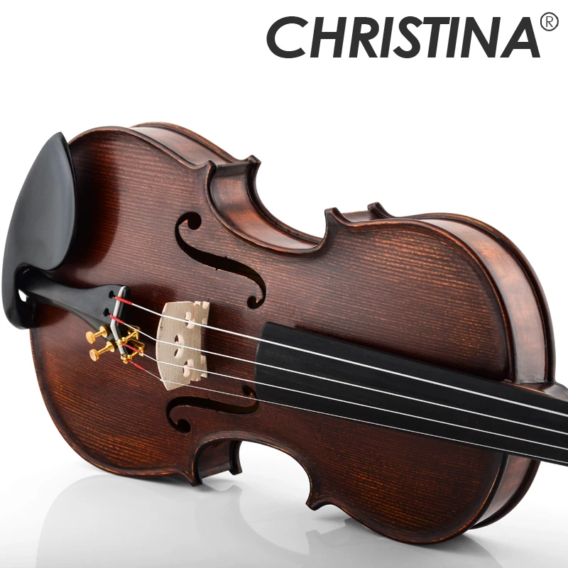 Кристина EU2000B скрипка 4/4, Сделано в Европе, скрипка высокого качества, ручная работа, антикварная матовая скрипка с скрипка, чехол с бантом