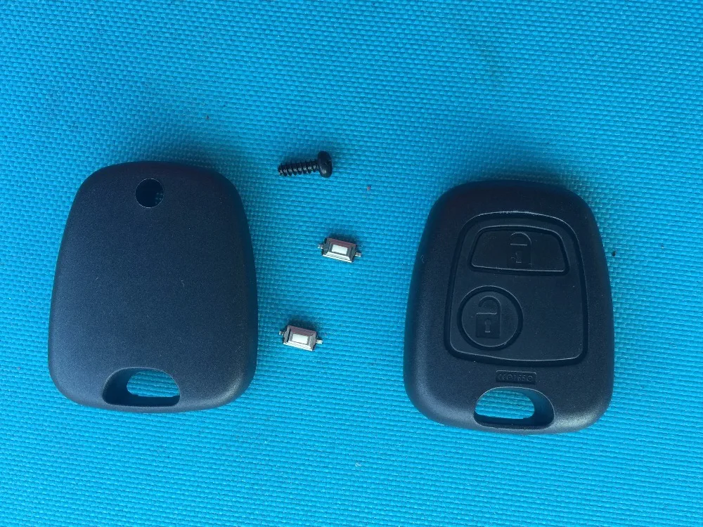 1 шт Новый Сменный Корпус Ключа заготовка волок для Peugeot 307 406 107 2 кнопки FOB чехол