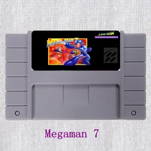Мега Ман 7 16 бит большая серая игровая карта для NTSC игрового плеера