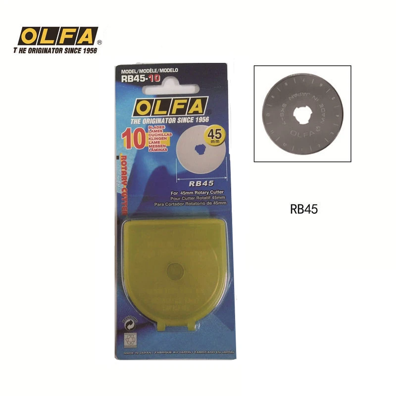 OLFA импортный небольшой свежий варочная поверхность изогнутый нож для резки ткани RTY-2/C водный синий розовый синий - Цвет: 10 PCS