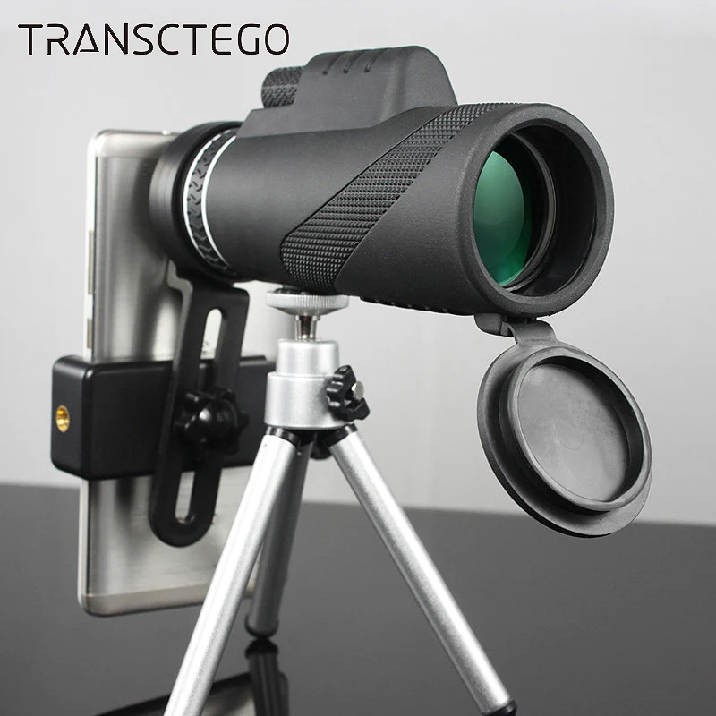 40x60 HD монокуляр телескоп высокой Мощность низкой освещенности Ночное видение BAK4 подзорные трубы мобильный телефон Монокуляр Телескоп для охоты