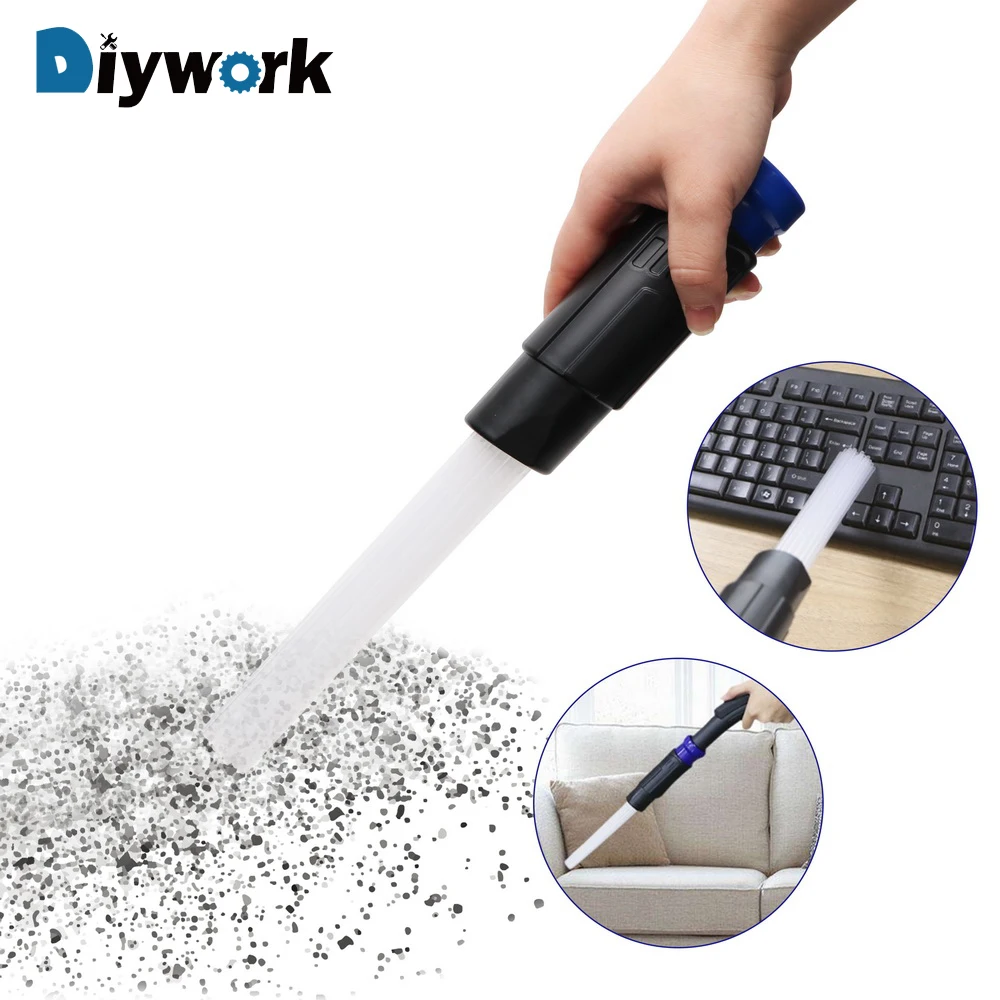 

DIYWORK Straw Tube Dusty Brush Dirt Remover Brush Cleaner Cleaning Tool for Household Keyboard Air Vent Vacuum Attachment Tools