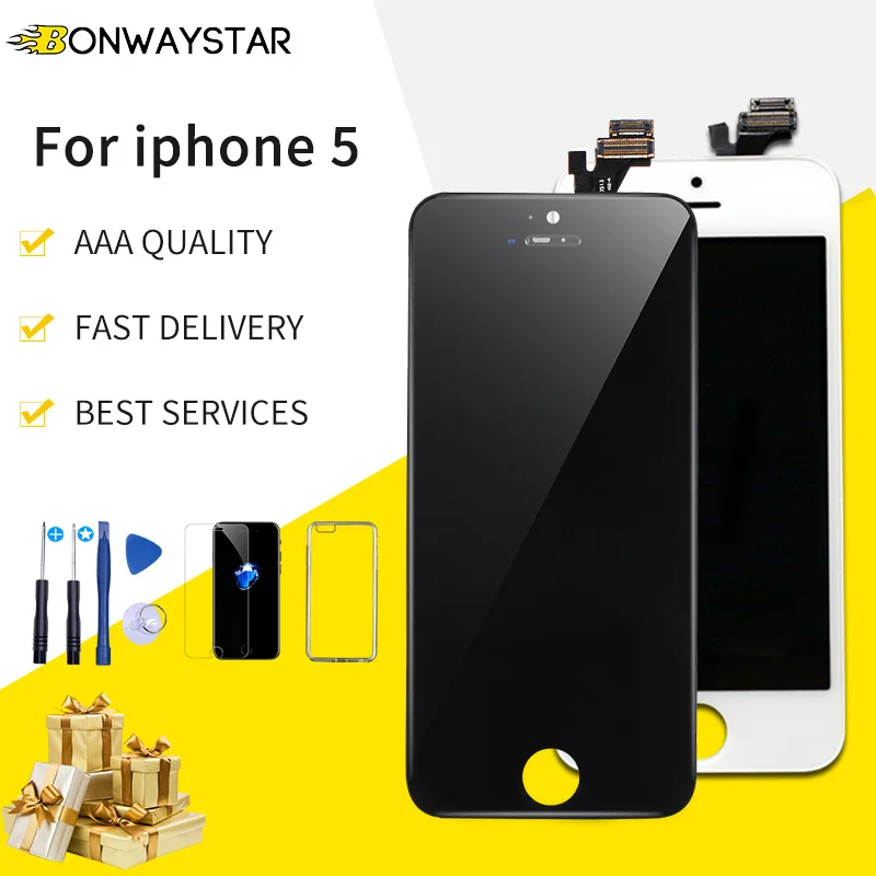Модель ЖК-дисплея для iPhone 5 A1428 A1429 A1442 сменный ЖК-экран с сенсорным дигитайзером в